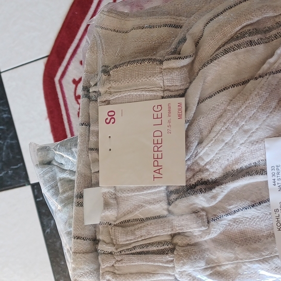 So Linen Pants, striped, natural, Medium - Picture 4 of 6